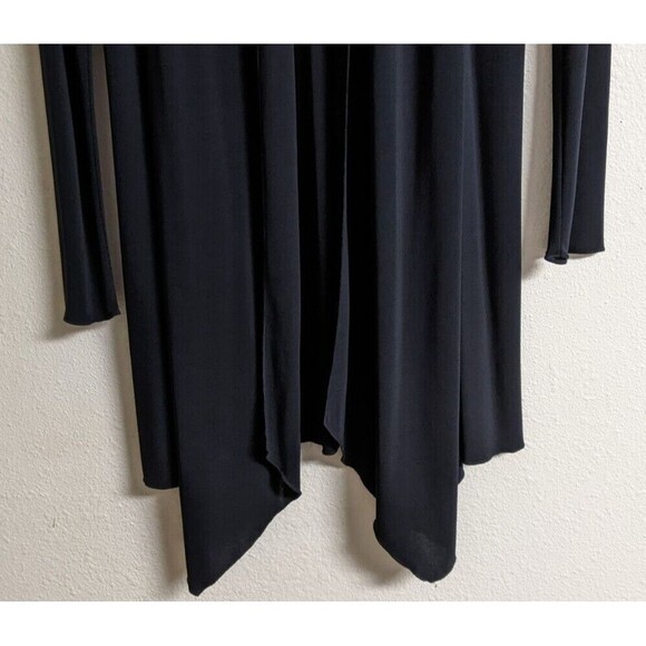 Super Cute Cabi # 908 Navy Blue Waterfall Open Front Cardigan Jacket XS - Picture 3 of 8